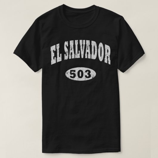El Salvador netnummer 503 T-shirt (Design voorkant)