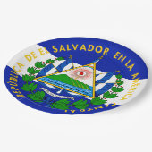 El Salvador Papieren Bordje (Gekanteld)