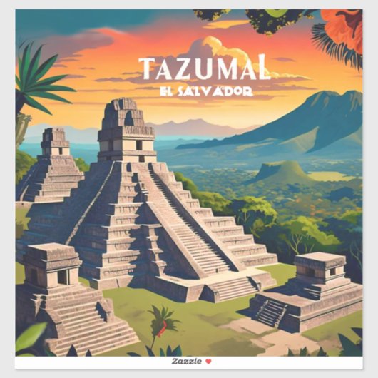 El Salvador Reizen  Retro Sticker (Vel)