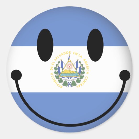 El Salvador Ronde Sticker (Voorkant)