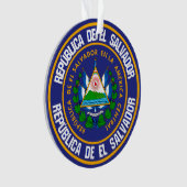 El Salvador Round Emblem Ornament (voorkant)
