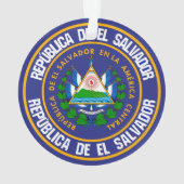 El Salvador Round Emblem Ornament (achterkant)