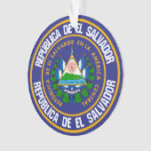 El Salvador Round Emblem Ornament (voorkant)