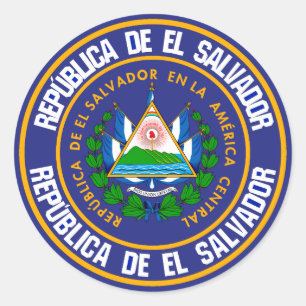 El Salvador Round Emblem Ronde Sticker