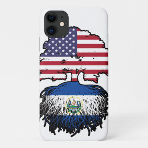 El Salvador Salvadoran American USA Tree Roots iPhone 11 Hoesje