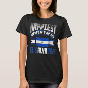 El Salvador Salvadoran is het gelukkigst als ik in T-shirt