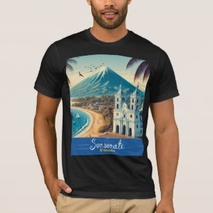 El Salvador Travel Vintage Poster Sonsonate T-shirt