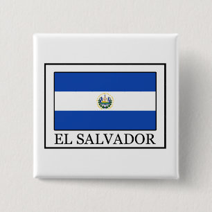 El Salvador Vierkante Button 5,1 Cm