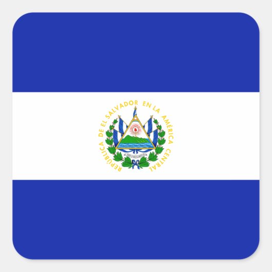 El Salvador Vierkante Sticker (Voorkant)
