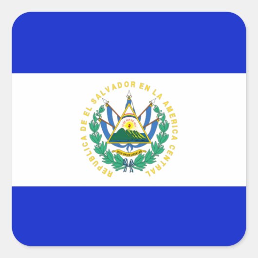 El Salvador Vierkante Sticker (Voorkant)
