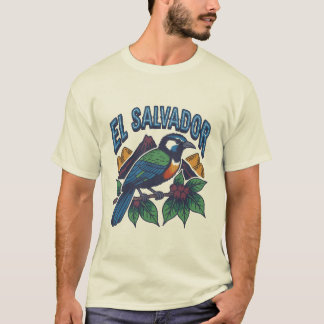 El Salvador – Vintage Motmot Vogel & Cultureel Erf T-shirt