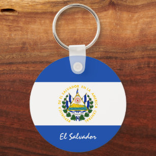 El Salvador vlag en El Salvador, patriotten/sport Sleutelhanger