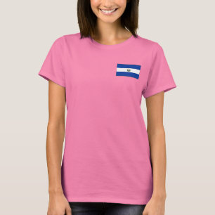 El Salvador vlag en Kaart dk T-Shirt