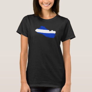 El Salvador Vlag en kaart T-shirt