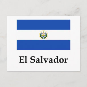 El Salvador vlag en naam Briefkaart