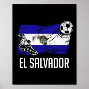 El Salvador Vlag Jersey Salvadoraans Voetbalteam S Poster