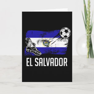 El Salvador Vlag T-Shirt Salvadoraans Voetbalteam  Kaart