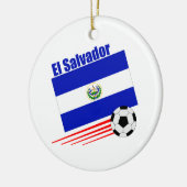 El Salvador-voetbalteam Keramisch Ornament (Links)
