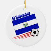 El Salvador-voetbalteam Keramisch Ornament (Achterkant)