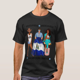 El Salvadorian Daughter From El Salvador Fierce Br T-shirt