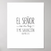 El Señor es mi luz, Salmos 27:1 Poster (Voorkant)