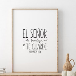 El Señor te bendiga y te guarde, Numeros 6:24 Poster