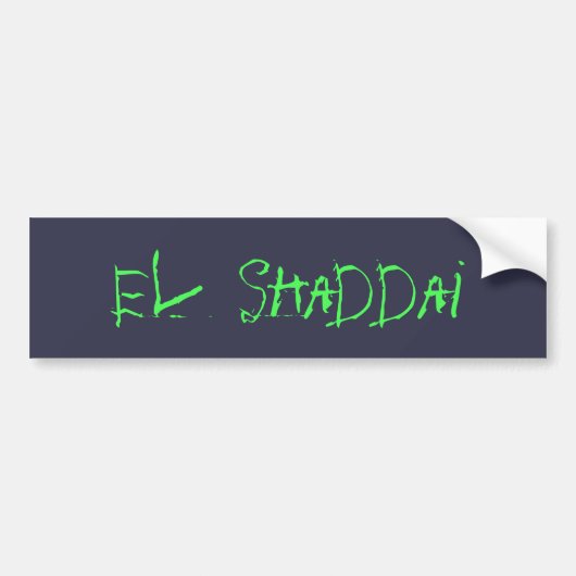 El Shaddai Bumpersticker (Voorkant)