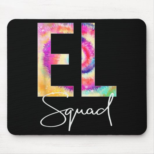 El Squad Tie Dye Back To School Women Appreciation Muismat (Voorkant)