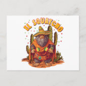 El Squatcho Bigfoot met Maraca, Sombrero en Ponc Briefkaart (Voorkant)