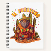 El Squatcho Bigfoot met Maraca, Sombrero en Ponc Notitieboek (Voorkant)
