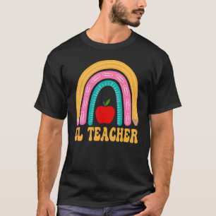 El Teacher Regenboog Potlood Vrouwen Terug Naar Sc T-shirt