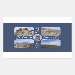 El Teide-stickers Rechthoekige Sticker