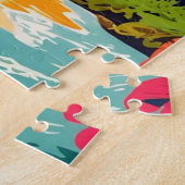 El Tunco El Salvador Reizen Retro Poster Legpuzzel (Zijkant)