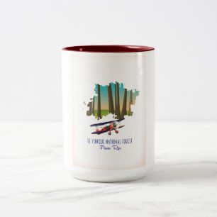 El yunque landelijke oertoricokaart tweekleurige koffiemok