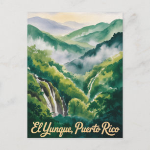 El Yunque Nationaal Bos Puerto Rico Aquarel  Briefkaart