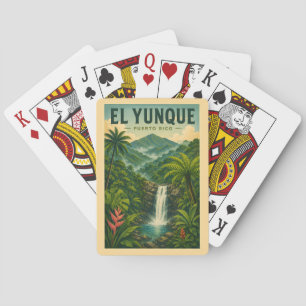 El Yunque Nationaal Bos Puerto Rico Illustratie Pokerkaarten