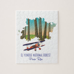 El Yunque nationaal bos Puerto Rico kaart Legpuzzel