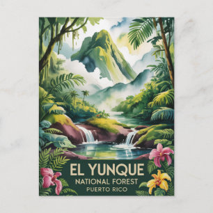 El Yunque Nationaal Bos Puerto Rico Schilderij Briefkaart