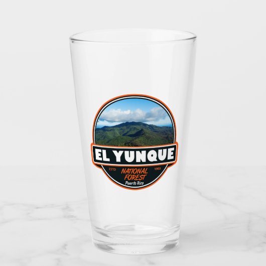 El Yunque National Forest Puerto Rico Emblem Glas (Voorkant)