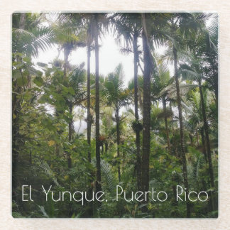 El Yunque, onderzetter Puerto Rico Glazen Onderzetter
