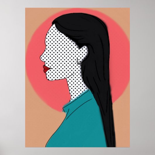 Ela de perfil - camadas poster (Voorkant)