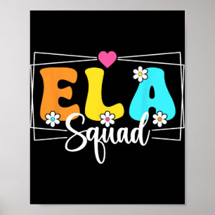 Ela Squad Leraar Ck Naar School Engels Poster