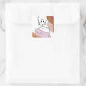 Ela Vierkante Sticker (Tas)