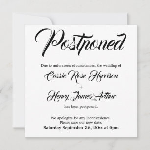 Elaborer le Faire-part blanc Mariage reporté