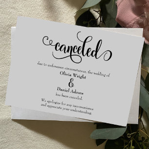 Elaborer le Faire-part Mariage du script annulé