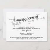 Elaborer le Faire-part Mariage repoussé de script (Devant)