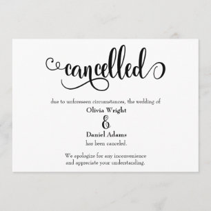 Elaborer le script annulé Mariage Faire-part