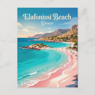 Elafonissi-strand Griekenland Briefkaart