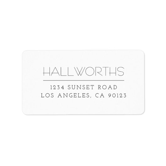 Elagent Modern White en Black Etiket (Voorkant)