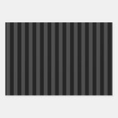 Elagnat Black & Smoky Black Vertical Stripes Inpakpapier Vel (Voorkant)